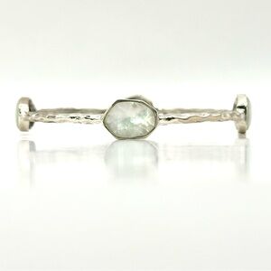Silpada Retired B2383 “ Four Moons” Mother Of Pearl  Silver Bangle Bracelet